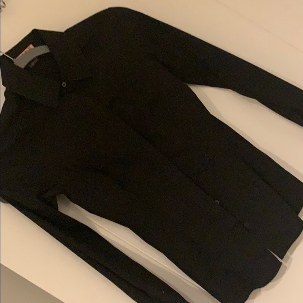 Thomas pink black button down